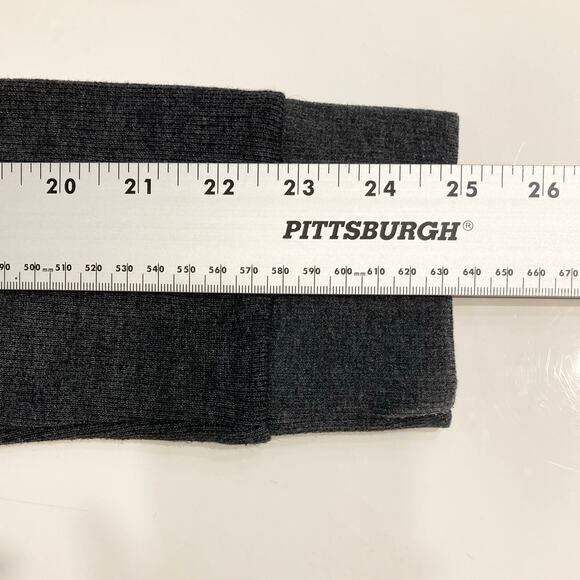 NWOT ROCKAMORA Sweatshirt Women L Grey Distressed-Rolled-Hem Long-Sleeve Cotton - Picture 8 of 8